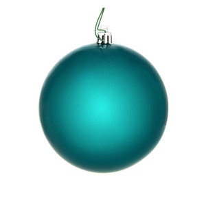 Vickerman N591041DCV - 4 inch Dark Teal Candy Ball Outdoor Christmas Ornament - 6 Pack