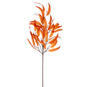 Vickerman FT229536 - 32 in. Autumn Orange Eucalyptus Leaf Artificial Spray - 2 Pack