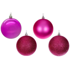 Vickerman N591059A 4" Hot Pink 4 Finish Ball Asst 12/Bx