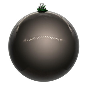 Vickerman N591084DPV - 4 inch Gunmetal Pearl Ball Outdoor Christmas Ornament - 6 Pack