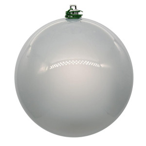 Vickerman N591207DPV - 4.75 inch Silver Pearl Ball Outdoor Christmas Ornament - 4 Pack