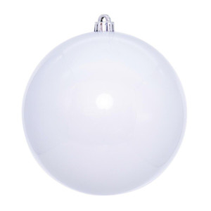 Vickerman N591211DPV - 4.75 inch White Pearl Ball Outdoor Christmas Ornament - 4 Pack