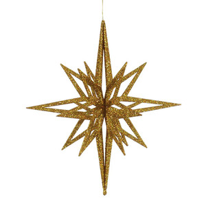 Vickerman M148308 16" Gold 3D Glitter Star