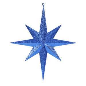 Vickerman M167502 15.75" Blue Glitter Bethlehem Star