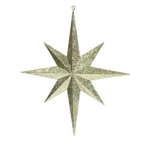 Vickerman M167508 - 15.75 inch Gold Glitter Star Christmas Ornament