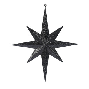 Vickerman M167517 15.75" Black Glitter Bethlehem Star