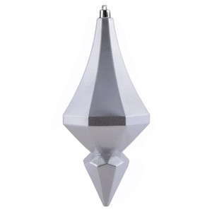 Vickerman MC191007D 8" Silver Candy Diamond Finial 2/Bag