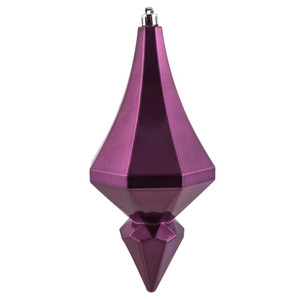 Vickerman MC191026D 8" Plum Candy Diamond Finial 2/Bag