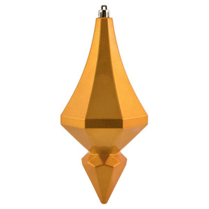 Vickerman MC191030D - 8 inch Antique Gold Candy Finial Christmas Ornament - 2 Pack