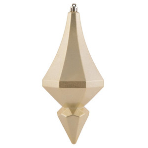Vickerman MC191038D - 8 inch Champagne Candy Finial Christmas Ornament - 2 Pack
