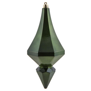 Vickerman MC191064D - 8 inch Moss Green Candy Finial Christmas Ornament - 2 Pack