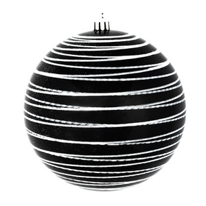 Vickerman N187617D 4" Black Candy Glitter Ball 4/Bag