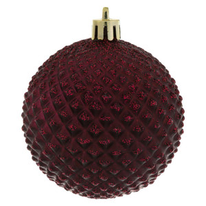 Vickerman N188419D 2.75" Wine Durian Glitter Ball 12/Bag