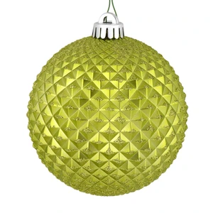 Vickerman N188473D - 2.75 inch Lime Glitter Ball Christmas Ornament - 12 Pack