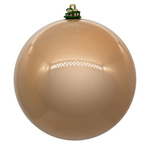 Vickerman N591280DPV - 4.75 inch Cafe Latte Pearl Ball Outdoor Christmas Ornament - 4 Pack