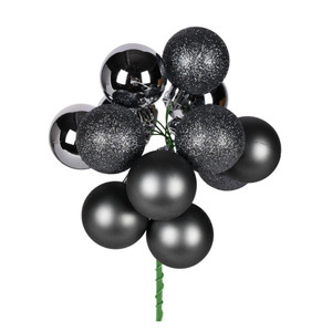 Vickerman N192587 12" Pewter Ball Ornament Pick 4/Bg