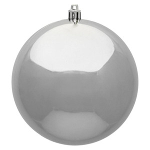 Vickerman N591507DSV 6" Silver Shiny Ball UV Drilled 4/Bag