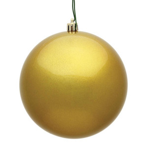 Vickerman N591508DCV 6" Gold Candy Ball UV Drilled 4/Bag