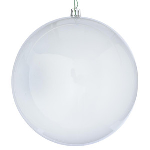 Vickerman N591511DPV - 6 inch White Pearl Ball Outdoor Christmas Ornament - 4 Pack