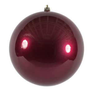 Vickerman N591521DCV - 6 inch Berry Red Candy Ball Outdoor Christmas Ornament - 4 Pack