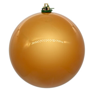 Vickerman N591533DPV - 6 inch Copper Gold Pearl Ball Outdoor Christmas Ornament - 4 Pack