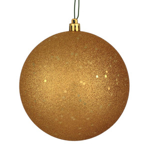Vickerman N591533DQ 6" Copper/Gold Sequin Ball Drilled 4/Bag