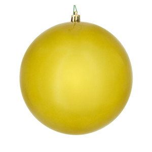 Vickerman N591546DCV - 6 inch Medallion Gold Candy Ball Outdoor Christmas Ornament - 4 Pack