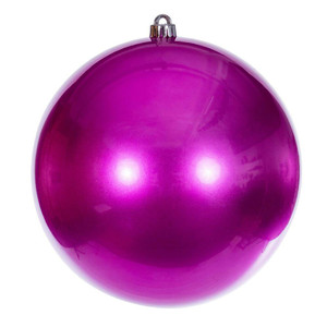 Vickerman N591559DCV - 6 inch Hot Pink Candy Ball Outdoor Christmas Ornament - 4 Pack