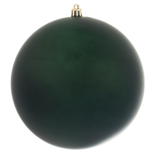 Vickerman N591574DMV - 6 inch Midnight Green Matte Ball Outdoor Christmas Ornament - 4 Pack