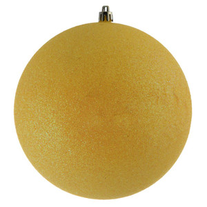 Vickerman N591578DG - 6 inch Yellow Glitter Ball Christmas Ornament - 4 Pack
