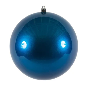 Vickerman N592002DCV - 8 inch Blue Candy Ball Outdoor Christmas Ornament