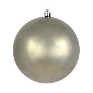 Vickerman N592025DSV - 8 inch Limestone Shiny Ball Outdoor Christmas Ornament