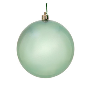 Vickerman N592040DCV 8" Frosty Mint Candy Ball UV Drilled