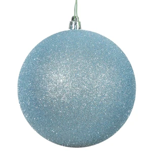 Vickerman N590732DG - 2.75 inch Baby Blue Glitter Ball Christmas Ornament - 12 Pack
