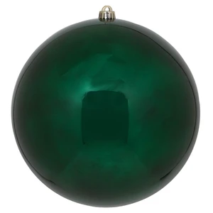 Vickerman N592074DSV - 8 inch Midnight Green Shiny Ball Outdoor Christmas Ornament