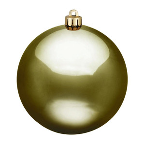 Vickerman N592514DSV - 10 inch Olive Shiny Ball Outdoor Christmas Ornament