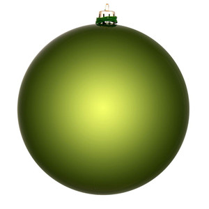 Vickerman N592534DSV - 10 inch Juniper Green Shiny Ball Outdoor Christmas Ornament