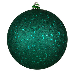 Vickerman N592541DQ - 10 inch Dark Teal Sequin Ball Christmas Ornament