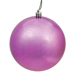 Vickerman N592545DSV - 10 inch Mauve Shiny Ball Outdoor Christmas Ornament