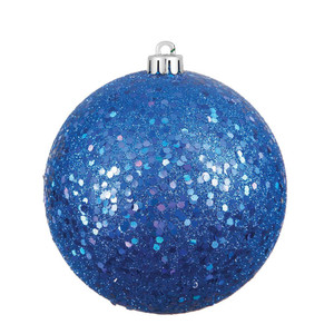 Vickerman N593002DQ - 12 inch Blue Sequin Ball Christmas Ornament