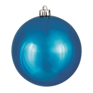 Vickerman N593012DSV - 12 inch Turquoise Shiny Ball Outdoor Christmas Ornament