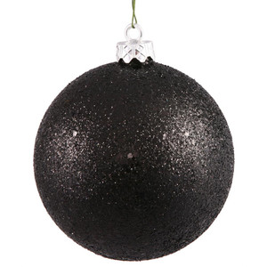  Vickerman N593017DQ 12" Black Sequin Ball Drilled Cap 