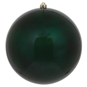 Vickerman N593074DCV - 12 inch Midnight Green Candy Ball Outdoor Christmas Ornament