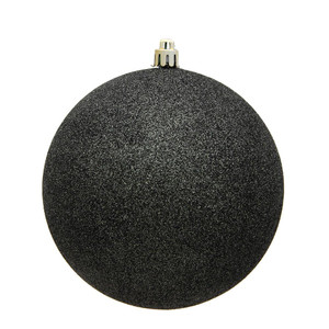 Vickerman N593084DG 12" Gunmetal Glitter Ball Drilled Cap