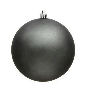 Vickerman N593087DMV - 12 inch Pewter Matte Ball Outdoor Christmas Ornament