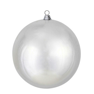 Vickerman N594007DSV - 15.75 inch Silver Shiny Ball Outdoor Christmas Ornament