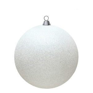 Vickerman N594011DG 15.75" White Glitter Ball