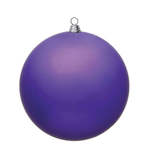 Vickerman N594066DMV - 15.75 inch Purple Matte Ball Outdoor Christmas Ornament