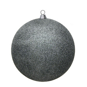 Vickerman N594087DG 15.75" Pewter Glitter Ball