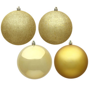 Vickerman N596808A 3" Gold 4 Finish Orn Asst 32/Box